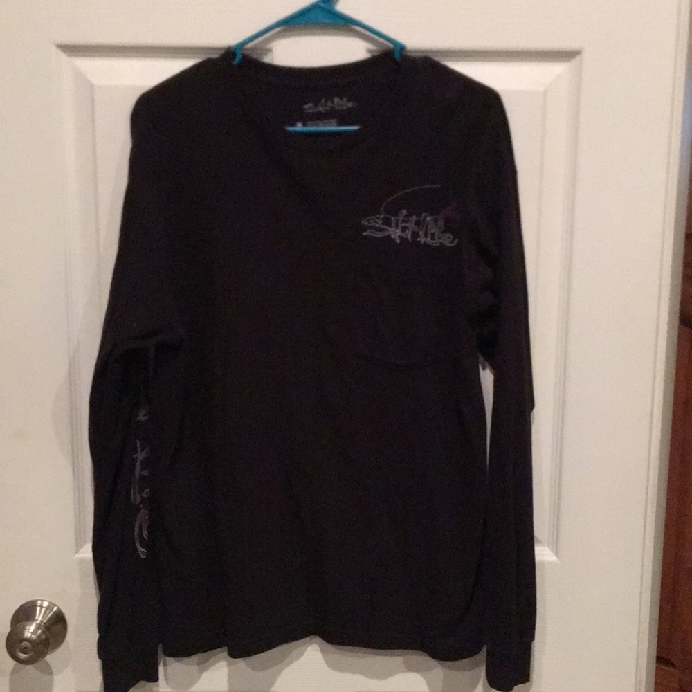 Black Long Sleeve Salt Life Tee